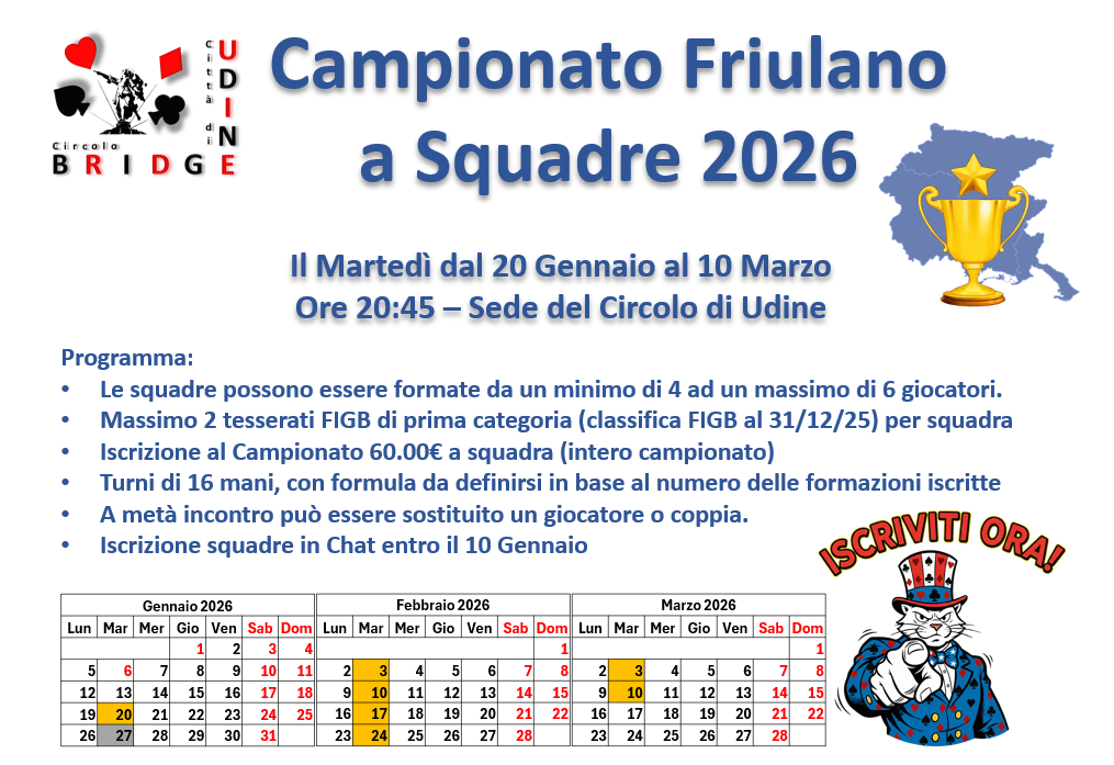 Campionato Friulano a Squadre 2026