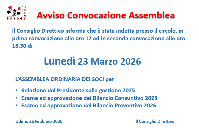 Convocazione Assemblea Ordinaria 2026